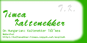 timea kaltenekker business card